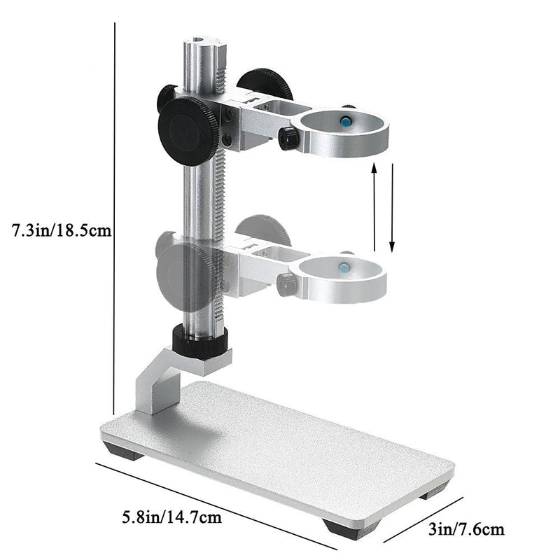  [AUSTRALIA] - Jiusion Aluminium Alloy Universal Adjustable Professional Base Stand Holder Desktop Support Bracket with Portable Carrying Case for USB Digital Microscope Endoscope Magnifier Camera