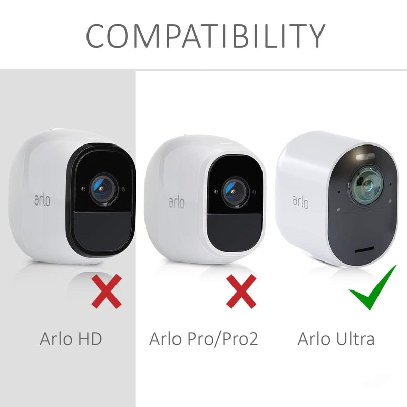  [AUSTRALIA] - kwmobile 2X Skin Compatible with Arlo Ultra/Arlo Pro 3 / Pro 4 - Silicone Security Camera Case Outdoor CCTV Cover - White