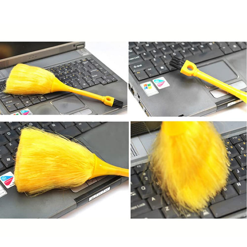  [AUSTRALIA] - 1 Piece Kitchen Duster Laptop Mini Dusting Wand Keyboard Brush Computer Screen Desktop Cleaner Keyboard Brush Cleaner Tool, Yellow
