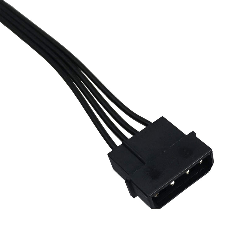  [AUSTRALIA] - (2-Pack) COMeap 4 Pin LP4 5.25" Molex to 3.5" Floppy Drive 4 Pin Female FDD Power Adapter Cable 7.5-inch(19cm) Molex Port
