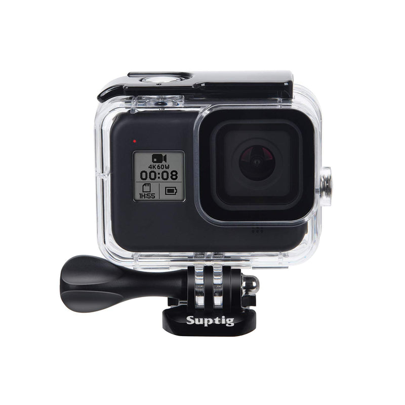  [AUSTRALIA] - Suptig Waterproof Case Protective Housing Compatible for GoPro Hero 8 Black Waterproof 196ft (60 Meters)