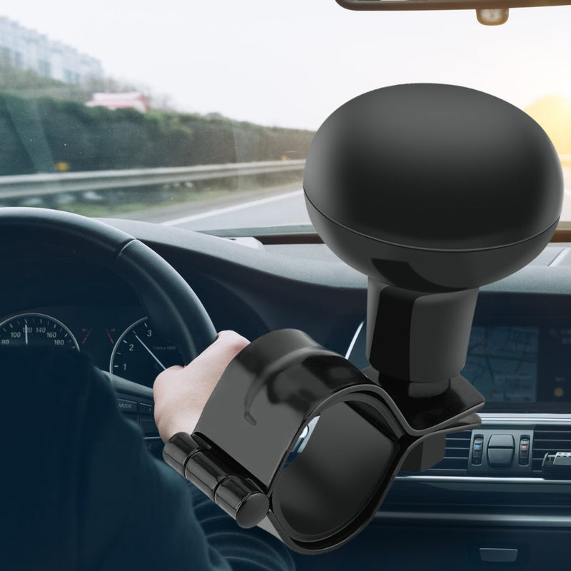  [AUSTRALIA] - Steering Wheel Knob, Fydun Steering Wheel Knob Black Universal Car Heavy Duty Steering Wheel Knob Handle Ball