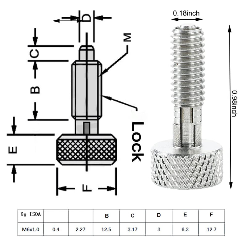  [AUSTRALIA] - 2PCS Stainless Spring Plunger Hand-retractable Spring Plunger M6 Type Spring Plunger Knob with Knurled Handle for rolling toolbox electrical appliances, industrial equipment, automotive