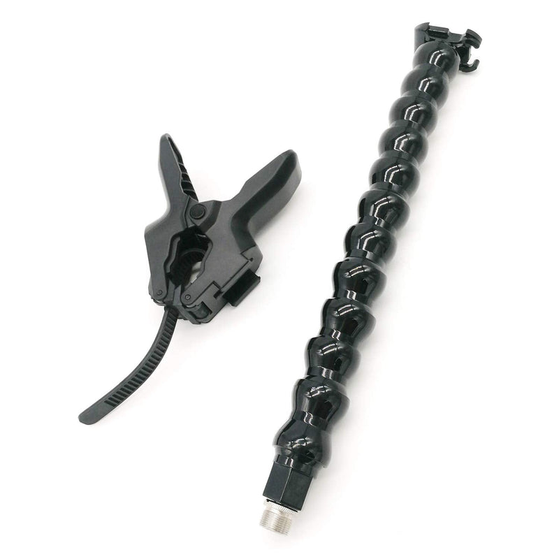  [AUSTRALIA] - Table Mic Clamp Grip with 5/8"-27 Thread Gooseneck Extension Mount Holder for Microphones - Work for any Music Stand, Microphone Stand and Tripods