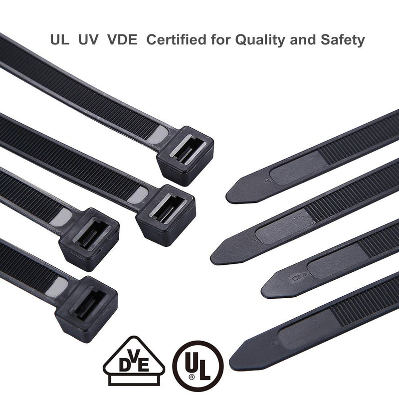  [AUSTRALIA] - 60 Piece Multi-Purpose Ultra Heavy Duty UV Cable Ties,11.8 Inch Width 0.51 Inch, 250 lbs Tensile Strength,Black