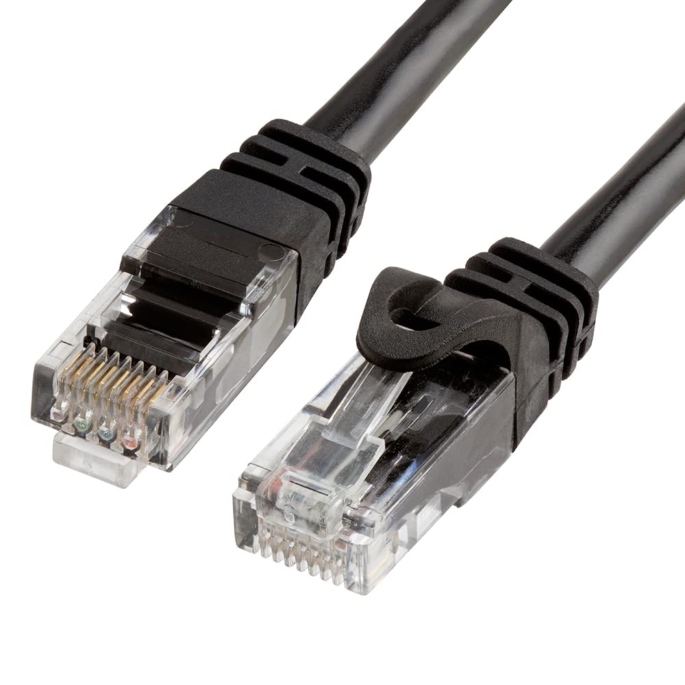  [AUSTRALIA] - Cmple Cat6 Ethernet Cable 10Gbps - Computer Networking Cord with Gold-Plated RJ45 Connectors, 550MHz Cat6 Network Ethernet LAN Cable Supports Cat6, Cat5e, Cat5 Standards - 15 Feet Black 15FT