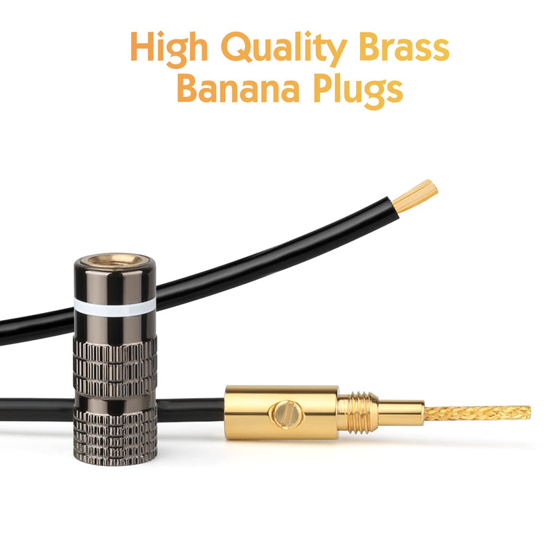  [AUSTRALIA] - Flex Pin Banana Plugs for Speaker Wire -12 Pairs,24K Gold Plated for Spring-Loaded Speaker Banana Jack Terminals,Speaker Connector Pin Plug Type 12 Pairs/24 Pcs