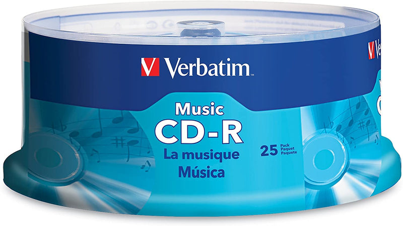  [AUSTRALIA] - Verbatim Music CD-R 80min 40x with Branded Surface - 25pk Spindle & CD/DVD Paper Sleeves-with Clear Window 100pk