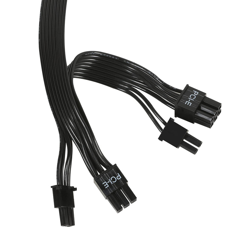  [AUSTRALIA] - Certusfun PCIE Cable for Corsair, 65CM 8 Pin to Dual 6+2 Pin PCIE Power Cable for Thermaltake, Male to Male GPU Cable for ARESGAME Modular Power Supply (65cm+15cm) PCIE-Cable
