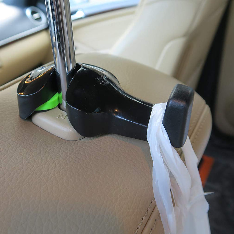  [AUSTRALIA] - Evelots Car Headrest Seat Hooks-Purse/Grocery Bag-Super Strong Rubber Grip-Set/4 Set of 4