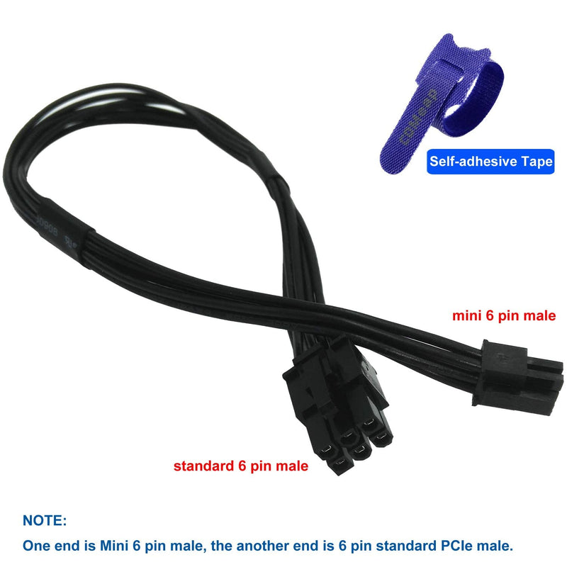  [AUSTRALIA] - COMeap Mini 6 Pin to 6 Pin PCI Express Video Card Power Adapter Cable for Mac Pro G5 14-inch(35cm)(Pack of 2)