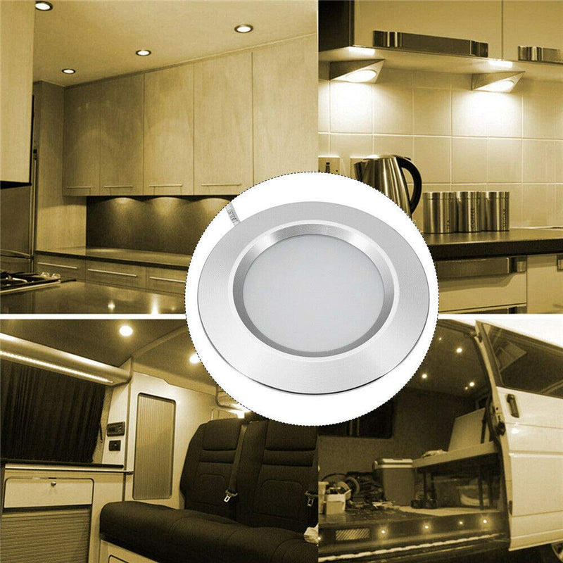  [AUSTRALIA] - ANYPOWK 12 Volt Led Lights for RV Boat Trailer Camper - Warm White 3000K 300 Lumens 3W, Low Voltage Recessed Light Dimmable, Pack of 6 White Warm