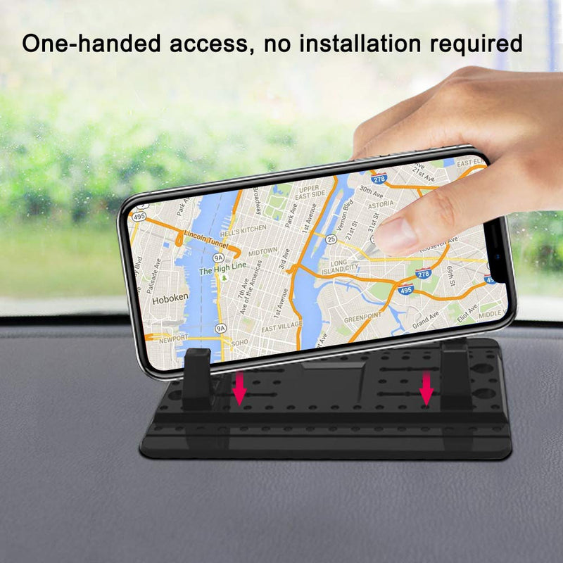  [AUSTRALIA] - FineGood Phone Holder for Car with Air Vent Brush, Universal Silicone Car Cellphone Mount Antislip Vehicle Mobile Phone GPS Mounting Mat