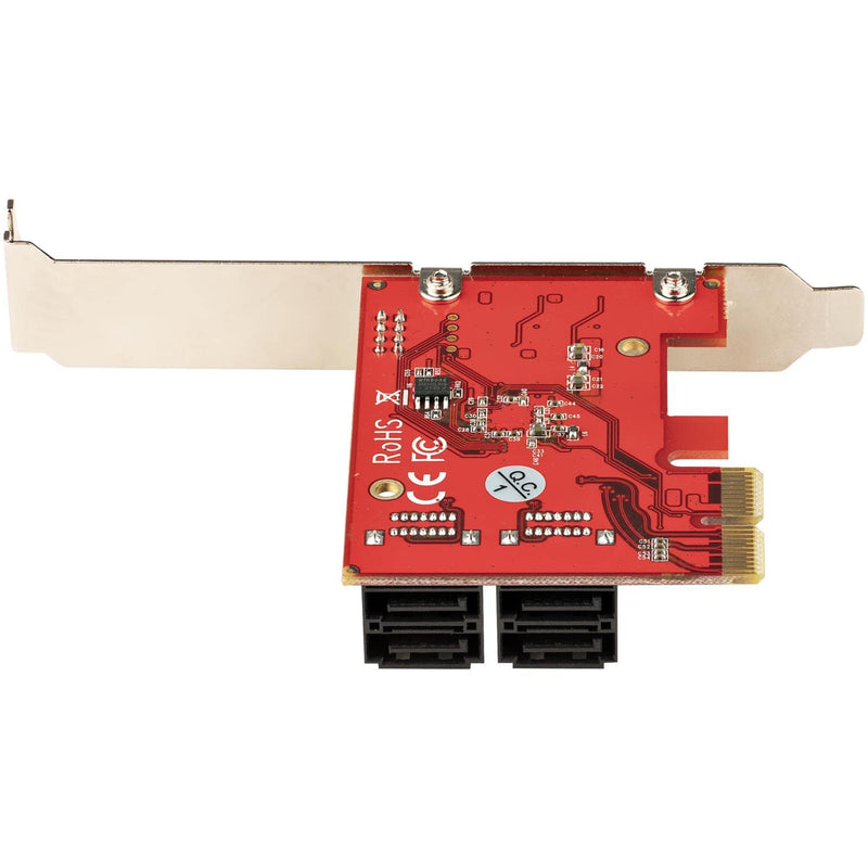  [AUSTRALIA] - StarTech.com SATA PCIe Card - 4 Port PCIe SATA Expansion Card - 6Gbps - Low/Full Profile - Stacked SATA Connectors - ASM1164 Non-Raid - PCI Express to SATA Converter (4P6G-PCIE-SATA-CARD) PCIe 3.0 | 4 Ports
