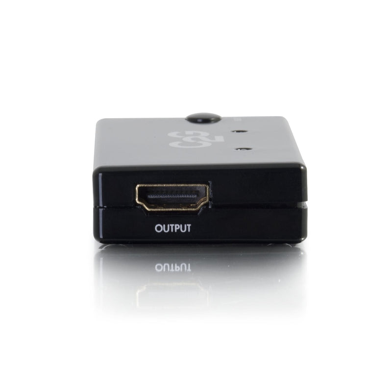  [AUSTRALIA] - C2G 2-Port HDMI Selector Switch, Slim Design, 40349 Black 2 Port