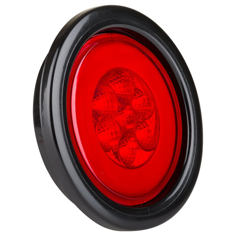  [AUSTRALIA] - Lumitronics RV HALO LED 4" Sealed Round Stop/Turn/Tail Lights (Red) Single Red Lens