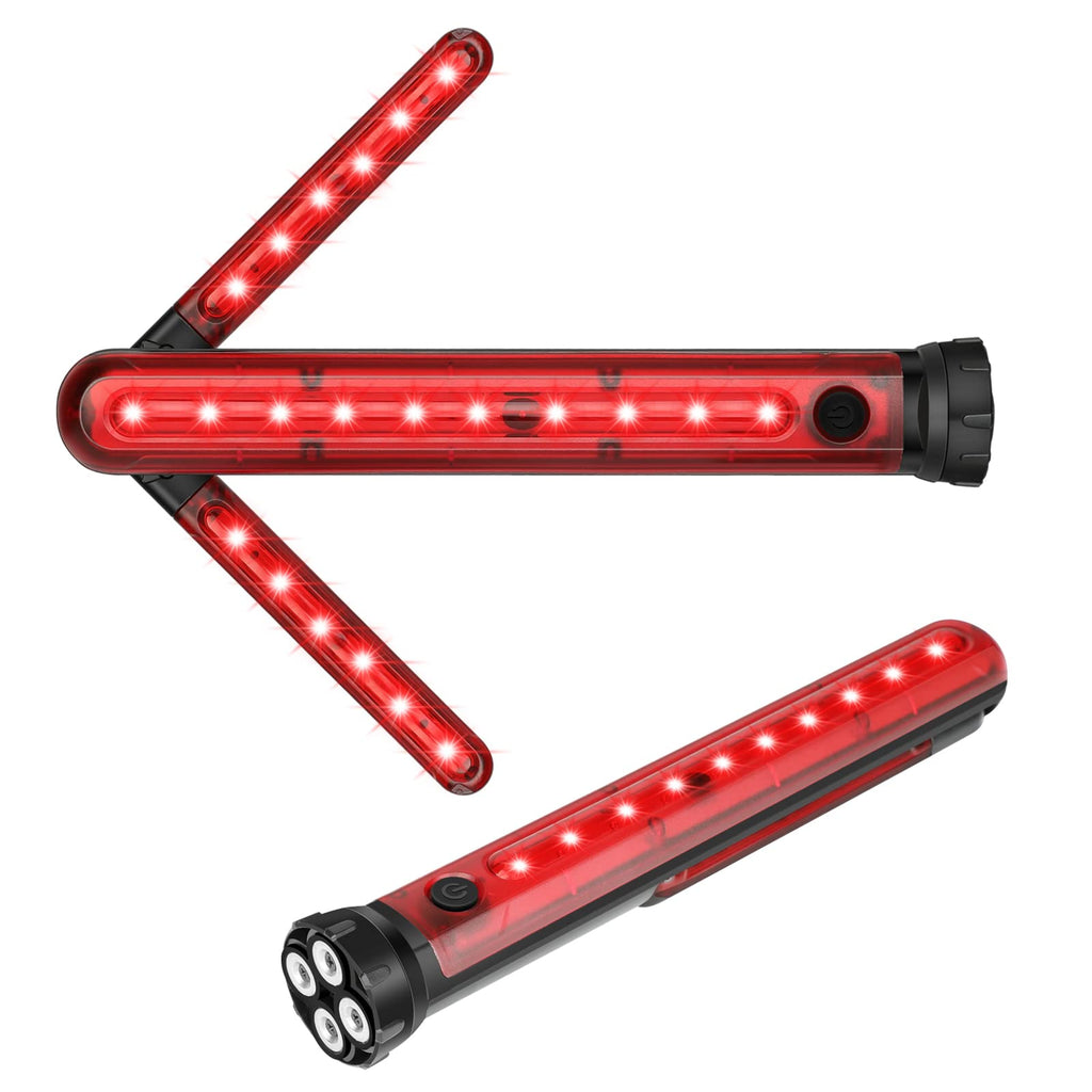  [AUSTRALIA] - Coquimbo LED Road Flares Emergency Lights, Safety Strobe Light with Magnetic Base, Roadside Flashing Flares Safety Turn Arrow Light, Road Warning Beacon (with Rechargeable Battery), Emergency Car Kit