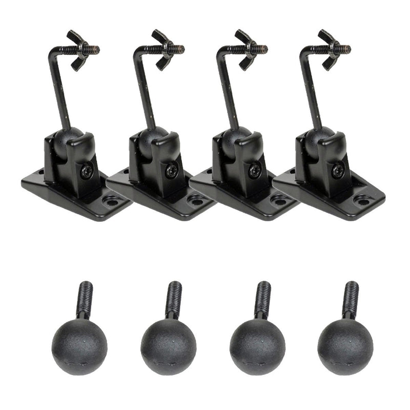  [AUSTRALIA] - VideoSecu Universal Wall Ceiling Audio Speaker Mount for Home Theater Speaker Satellite Speaker Bracket - 4 Packs MS40B4 WN3 4 Pack