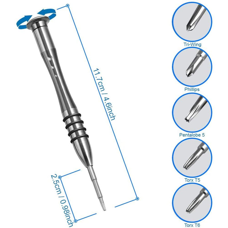  [AUSTRALIA] - MMOBIEL Professional 10 in 1 Repair screwdriver Toolkit for Macbook Pro/Air with Retina Tri Wing Phillips Pentalobe 5 Torx T5 / T6