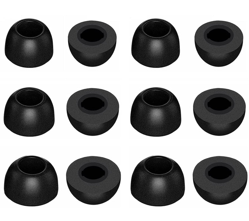  [AUSTRALIA] - ALXCD Foam Eartips Compatible with Beats Fit Pro Studio Buds WF-1000XM4 Galaxy Buds Pro Galaxy Buds 2, S/M/L 3 Sizes 6 Pairs Soft Memory Foam Earbud Tips Replacement Foam Tips, 6 Pairs Black