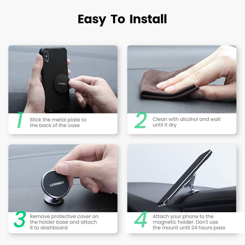  [AUSTRALIA] - UGREEN Magnetic Car Phone Holder for Dashboard Cell Phone Mount Magnet Holder Adjustable Compatible with iPhone 14 13 Pro Max, iPhone 12 11 Plus SE XS XR 8 7, Samsung Galaxy S22, Google Pixel