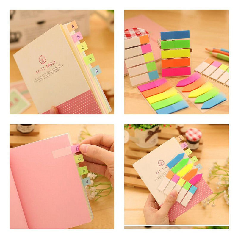  [AUSTRALIA] - 400 Pieces Page Markers, Sticky Note Tabs, Neon Colors Adhesive Page Index Tabs Flags for Reading, Studying, Office, School