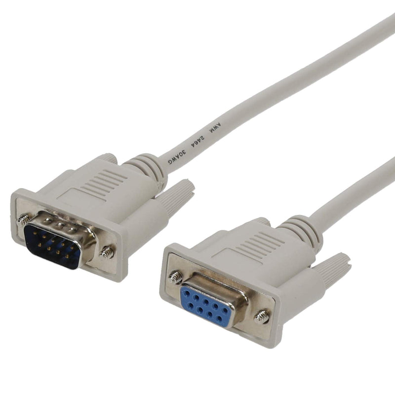  [AUSTRALIA] - InstallerParts 25 Ft DB9 Male to Female Serial Cable 25 Feet White