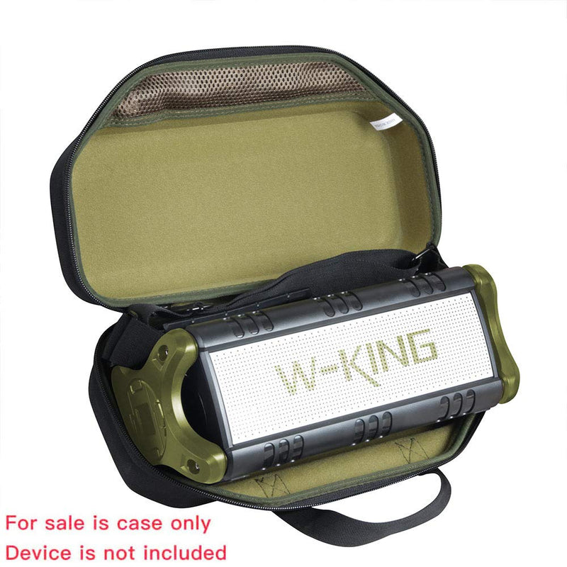 Hermitshell Hard Travel Case for W-King 50W Wireless Bluetooth Speakers (Black+Green) Black+Green - LeoForward Australia