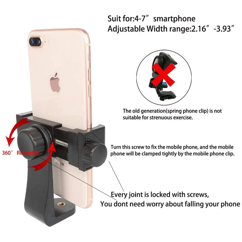  [AUSTRALIA] - PellKing Mobile Phone Chest Mount Harness Strap Holder Cell Phone Clip Action Camera POV for Samsung iPhone Plus etc