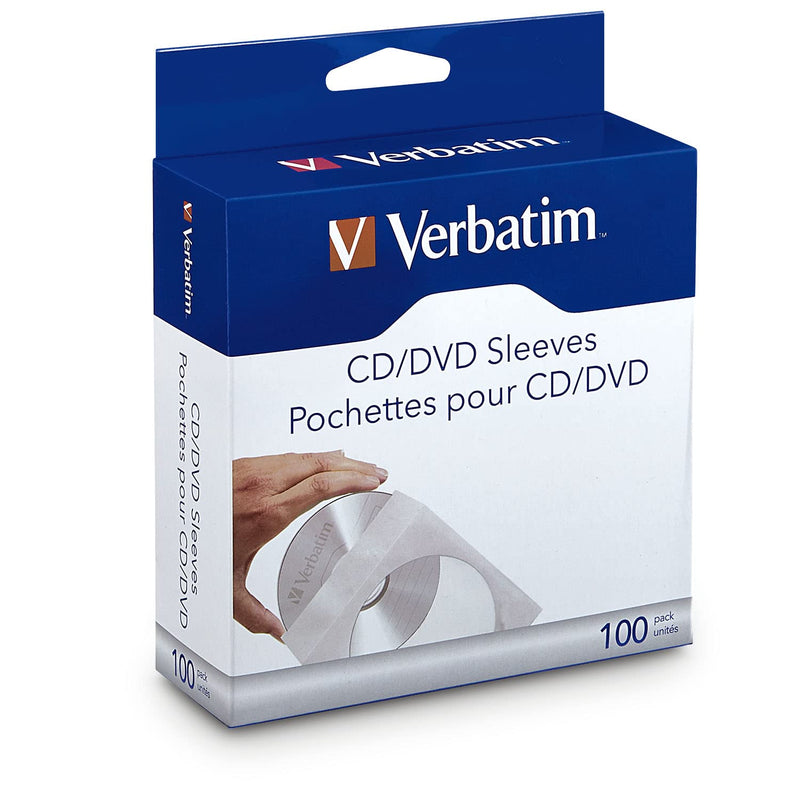  [AUSTRALIA] - Verbatim BD-R 25GB 16X Blu-ray Recordable Media Disc - 50 Pack Spindle & CD/DVD Paper Sleeves-with Clear Window 100pk 50pk Spindle Media Disc + Paper Sleeves