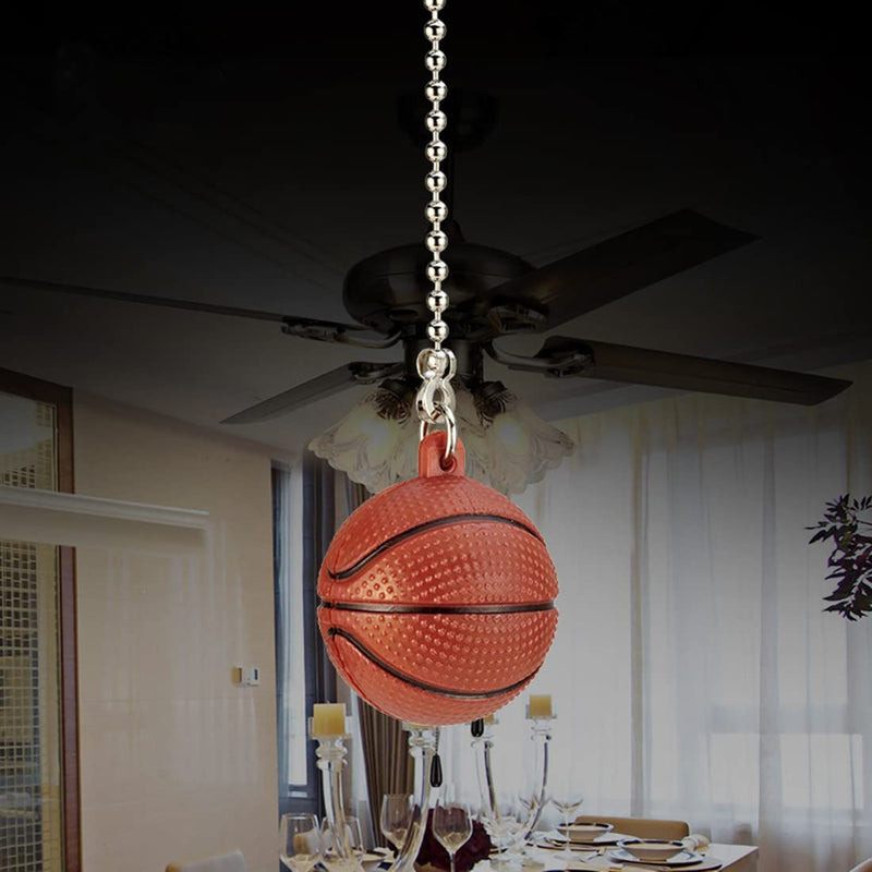  [AUSTRALIA] - GDQLCNXB Ceiling Fan Pull Chain Ornaments Extension Baseball and Basketball Light Pull Chains for Ceiling Fans Lights Lamp Fan Chain 2Pcs