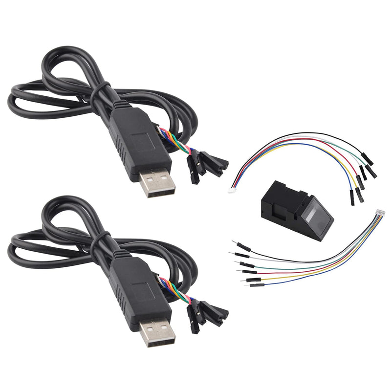  [AUSTRALIA] - 5V USB to TTL Serial Cable Adapter + Optical Fingerprint Reader Sensor Module for Arduino 2560 R3 Raspberry Pi ESP8266 ESP32 51 AVR STM32 Red Light