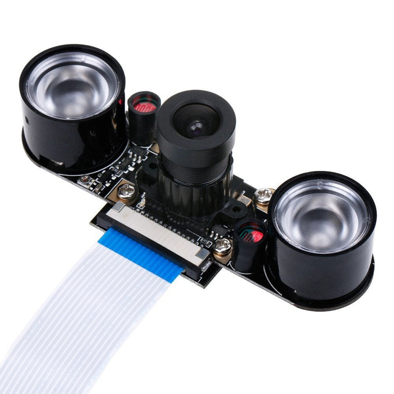  [AUSTRALIA] - JUN-ELECTRON for Raspberry Pi 4 Camera with Acrylic Holder Case, Infrared Night Vision 5M 1080p Video Webcam Compatible Suit for Raspberry Pi 3 B+/Pi 3/Pi Zero