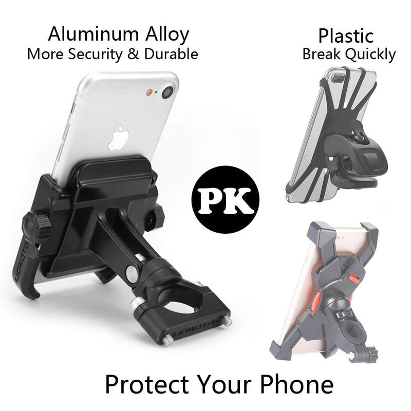  [AUSTRALIA] - vicelecus Motorcycle Phone Mount, Bike Phone Holder - Adjustable Aluminum Anti Shake Handlebar Phone Mount Clamp, Phone Clip for iPhone 13/12 / 11 Pro Max/X/XS, Galaxy S10 and Android Phone, Black