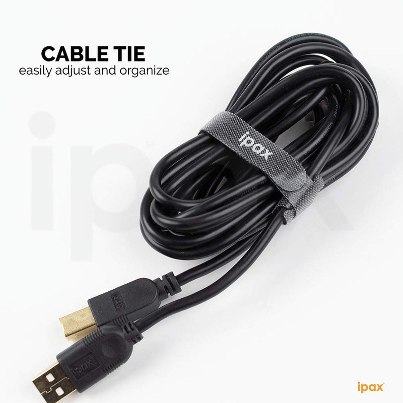  [AUSTRALIA] - Ipax 15 Ft Long Hi-Speed USB Printer Cable Compatible with Canon Pixma mg2520 iX6820 iP8720 Brother MFC-J870DW HL-L8360CDW HL-L2370DW DCP-L2540DW 15ft Black