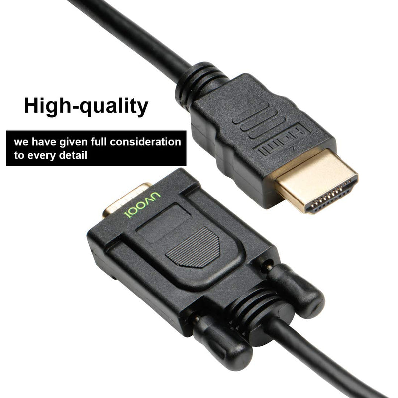  [AUSTRALIA] - HDMI to VGA Cable 6ft 2-Pack,Unidirectional Male HDMI to VGA Male Computer Monitor Cable Cord 1080P Compatible for Computer, Switch, Player Game, and Other HDMI Devices 62phd moueti