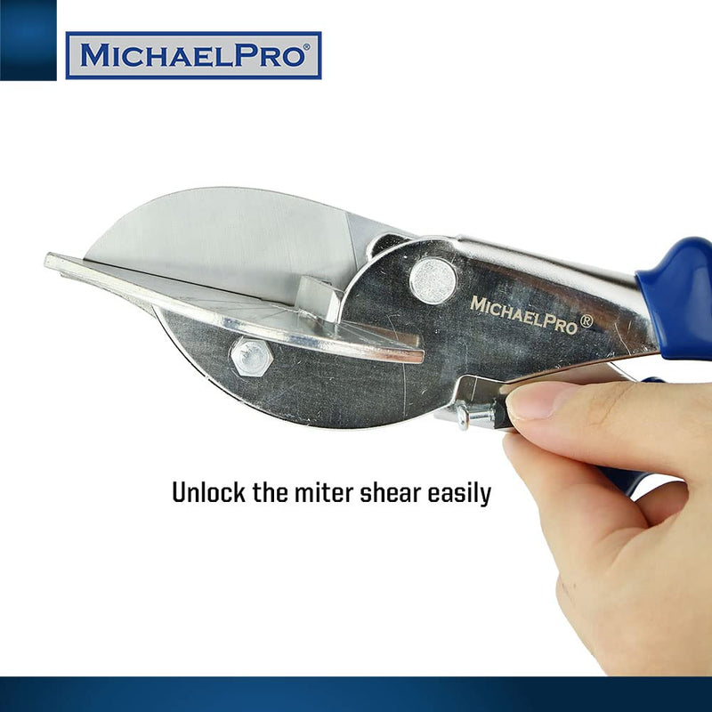  [AUSTRALIA] - MichaelPro MP010021 Premium Multi Angle Miter Shear Cutter 45 Degree To 135 Degree Cutting Angle, Use on Wood, Vinyl, Trim, Base, Shoe Molding, Trunking/Wire Troughs, Plastics/Rubber, Soft-Cut Corners