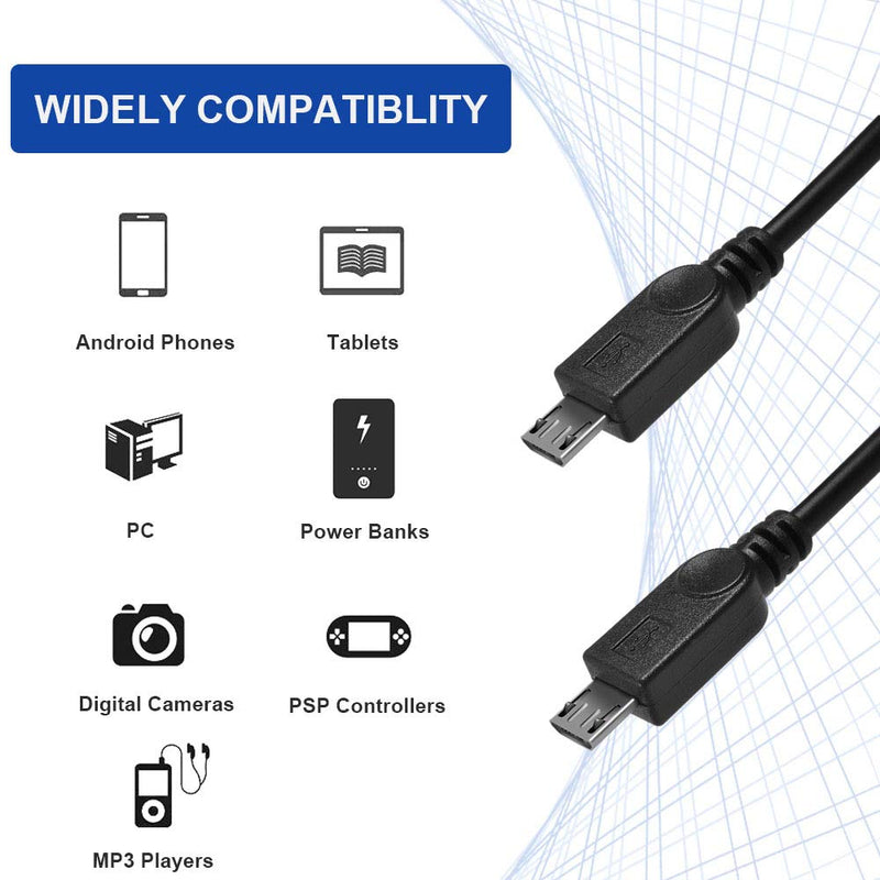 UCEC Dual Micro USB Splitter Charge Cable Power up to Two Micro USB Devices at Once from a Single USB Port (2pack) - LeoForward Australia