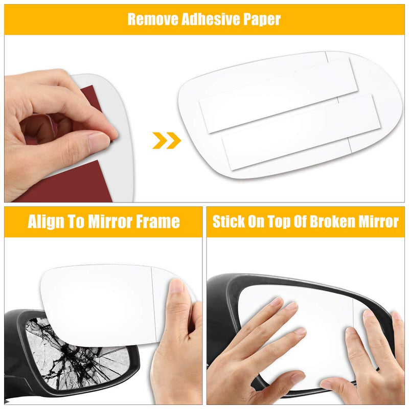 X AUTOHAUX Car Passenger Right Side Rearview Mirror Glass Adhesive for Mercedes Benz CLK SL SLK AMG MODEL - LeoForward Australia