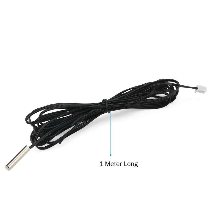  [AUSTRALIA] - 10K Temperature Sensor Probe, DROK 5pcs 1 Meter Waterproof Temp Sensor Probe, Stainless Steel 3950 NTC Temp Sensor Probe, Digital Temperature Transmitter Extension Cable 1-Meter/3.28ft 5