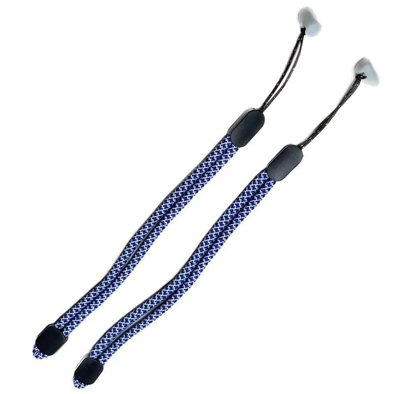  [AUSTRALIA] - Improved Replacement Reflective Wrist Straps for Oculus Quest 2 Gen Controller, Sturdy Comfy Adjustable Hand Strap for Oculus, Easy Attach White Resin Stopper for Oculus Controllers C2-FG-Blue
