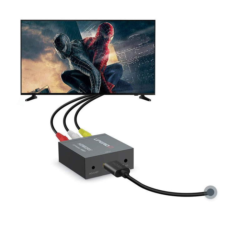  [AUSTRALIA] - UPGROW HDMI to RCA, 1080p HDMI to AV RCA CVBs Composite Video Audio Converter Adapter Supports PAL/NTSC for TV Stick, Roku, Chromecast, Apple TV, PC, Laptop, Xbox, HDTV, DVD-Black (UPGROWHRCA01)