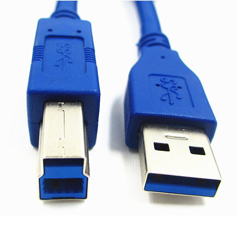 Bluwee USB 3.0 Cable - Type A-Male to Type B-Male - 3 Feet (1 Meter) - Round Blue 3 FT - LeoForward Australia