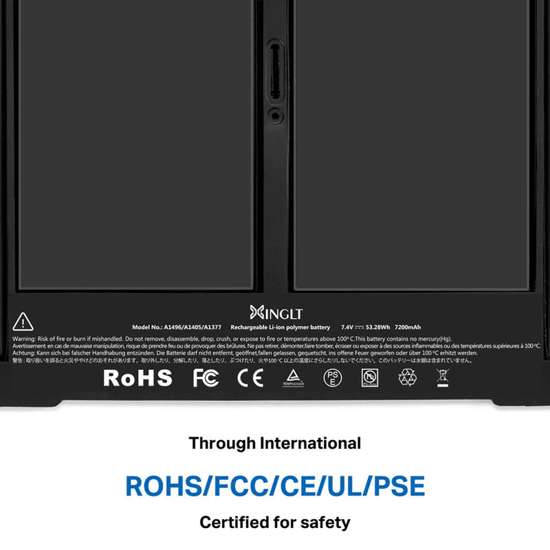 Replacement Laptop Battery for Apple MacBook Air 13 inch A1466(Mid 2012, Mid 2013, Early 2014, Early 2015,2017) A1369(Late 2010, Mid 2011 Version) 7200mAh,fits A1496 A1405 A1377 [New Upgraded 3.0] - LeoForward Australia