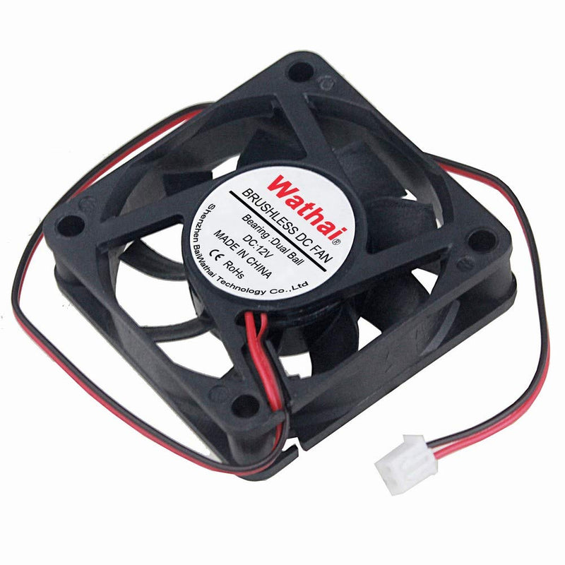  [AUSTRALIA] - Wathai 60x60x15mm 60mm 12V Dual Ball 2Pin High Speed DC Exaust Cooling Fan