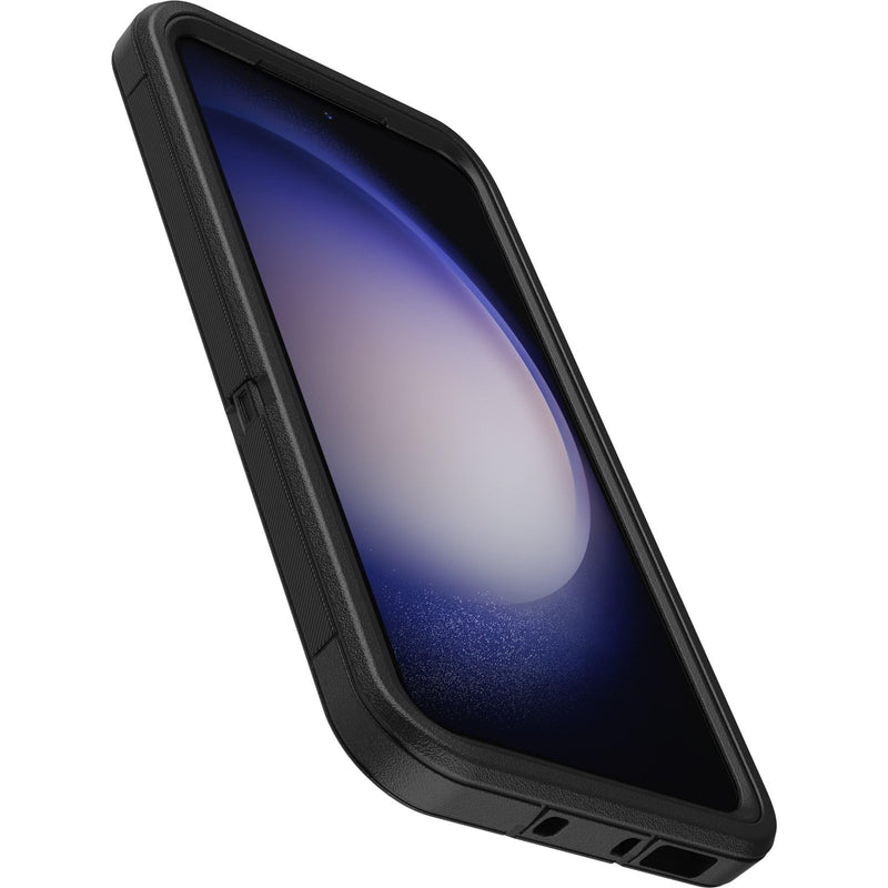  [AUSTRALIA] - OtterBox Galaxy S23 (Only) - Defender Series Case - Black, Rugged & Durable - with Port Protection - Includes Holster Clip Kickstand - Microbial Defense Protection - Non-Retail Packaging