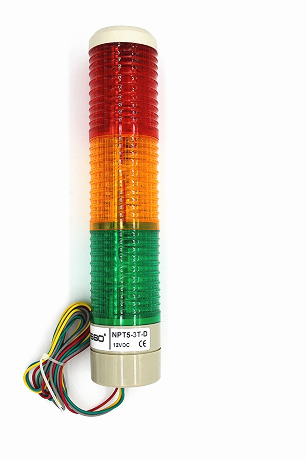  [AUSTRALIA] - Nxtop Industrial Signal Light Column LED Alarm Round Tower Light Indicator Warning Light r Red Green Yellow DC 12V Steady On