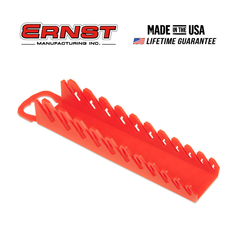 Ernst Manufacturing 5076-Red Gripper Stubby Wrench Organizer, 11 Tool, Red - LeoForward Australia