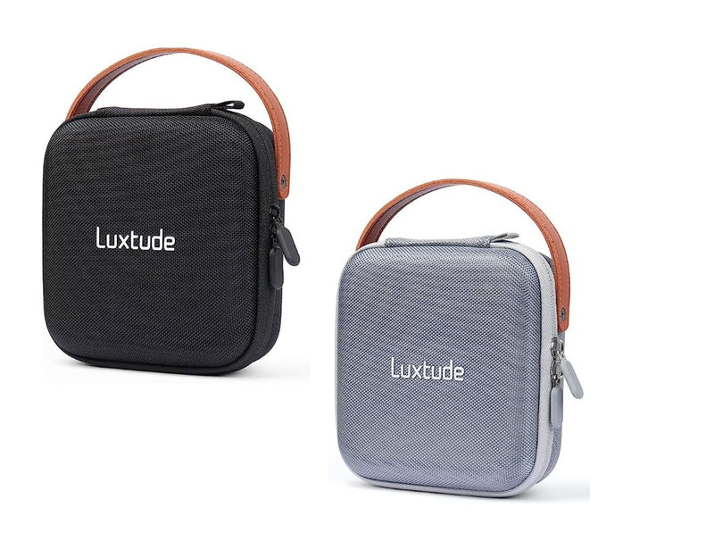  [AUSTRALIA] - Luxtude Electronic Organizer Travel Case, Small Charger Organizer, Hard Charger Case, Travel Tech Bag, Portable Electronics Bag, Black+Gray 2 Pack