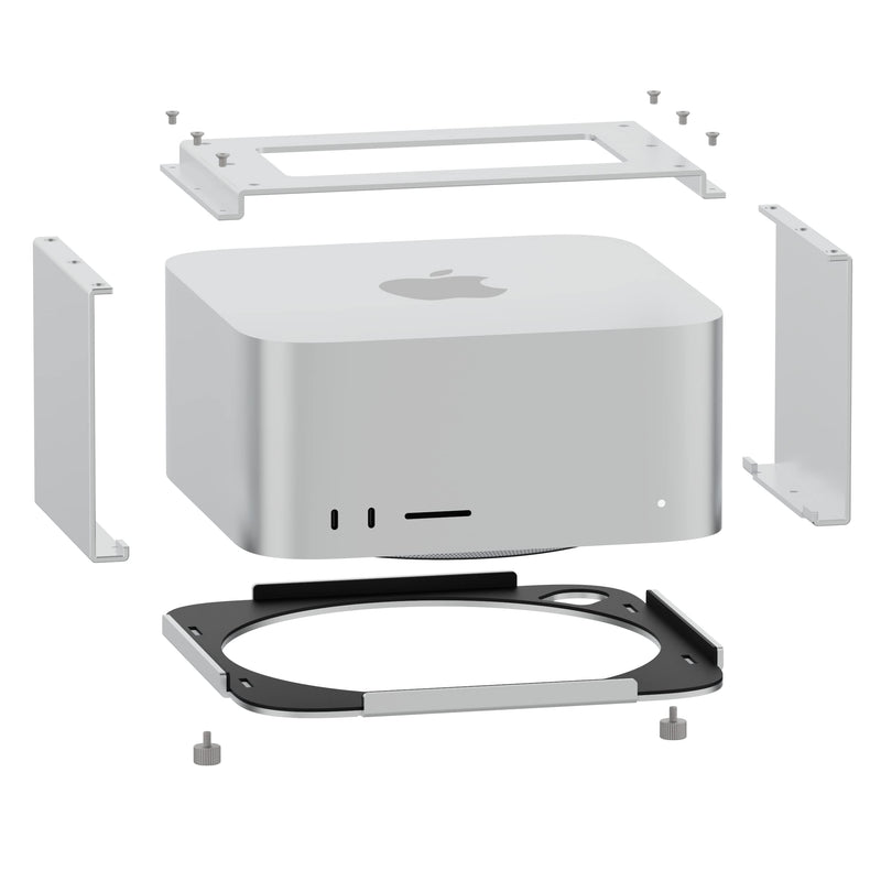  [AUSTRALIA] - SENGTEK Aluminum Under Desk Mount for Apple Mac Studio, Mac Mini - Quick Removal & Easy Installation